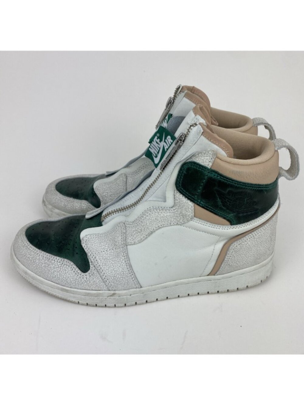 Nike Air Jordan 1 Retro High Zip Mystic Green Womens 8.5 AQ3742-003 - Picture 4 of 10